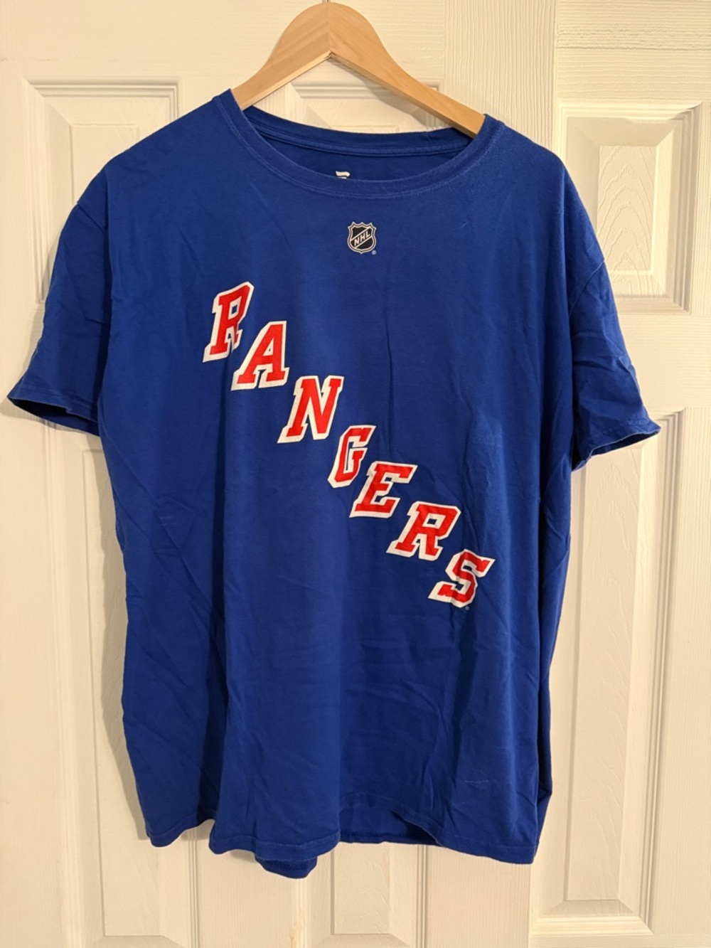 Fanatics Blue New York Rangers Short Sleeve Tee - Kakko